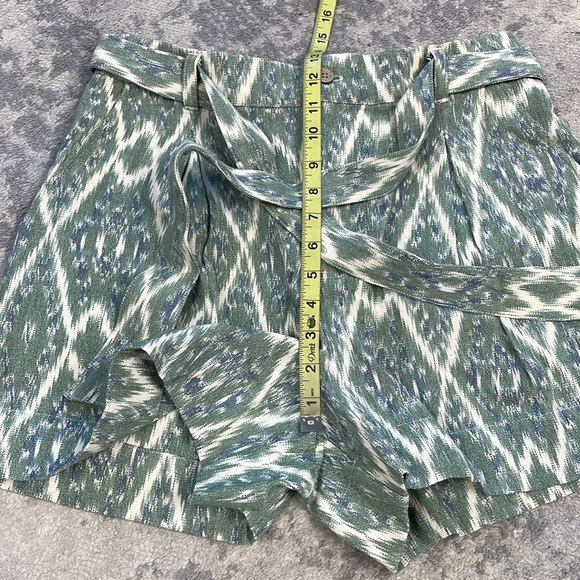 NWT Faherty Isla Short Tuscan Ikat High Rise Paperbag Belted Sz 10 - Picture 9 of 12